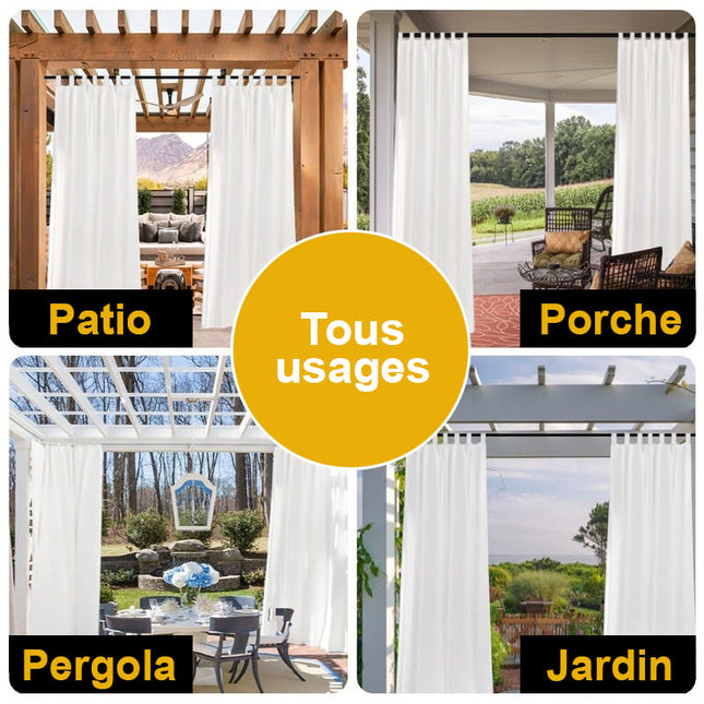 Tenda per veranda effetto lino naturale