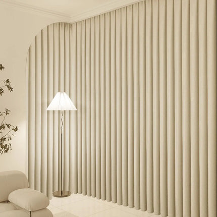 Tenda coprente beige per soggiorno