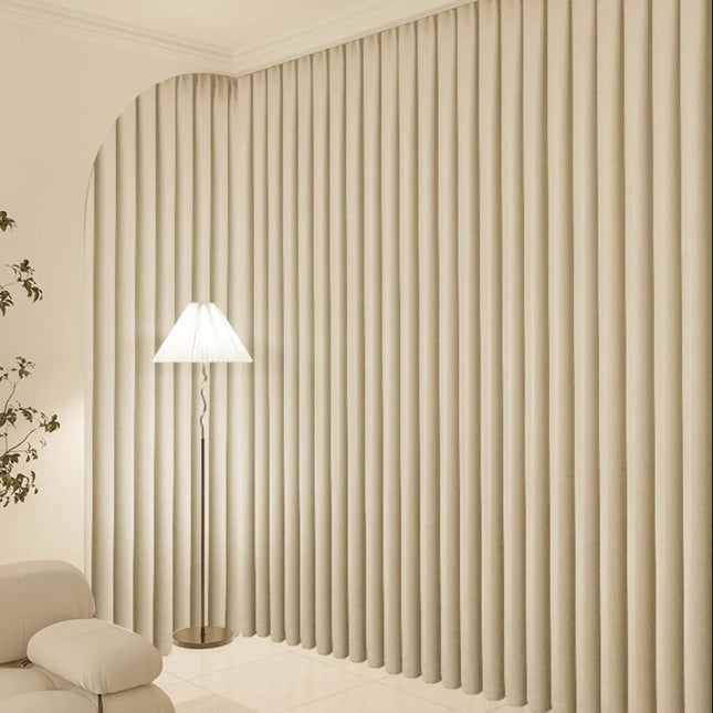 Tenda coprente beige per soggiorno