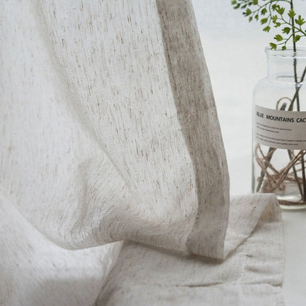 Tenda Leggera Semi-Trasparente Effetto Lino Naturale