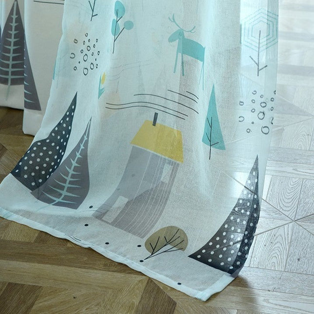 Tenda di lino per cameretta bambini
