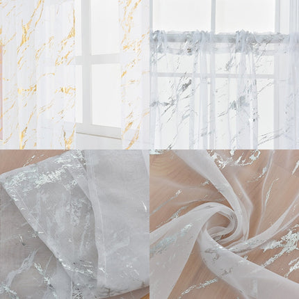 Tenda leggera effetto marmo dorato