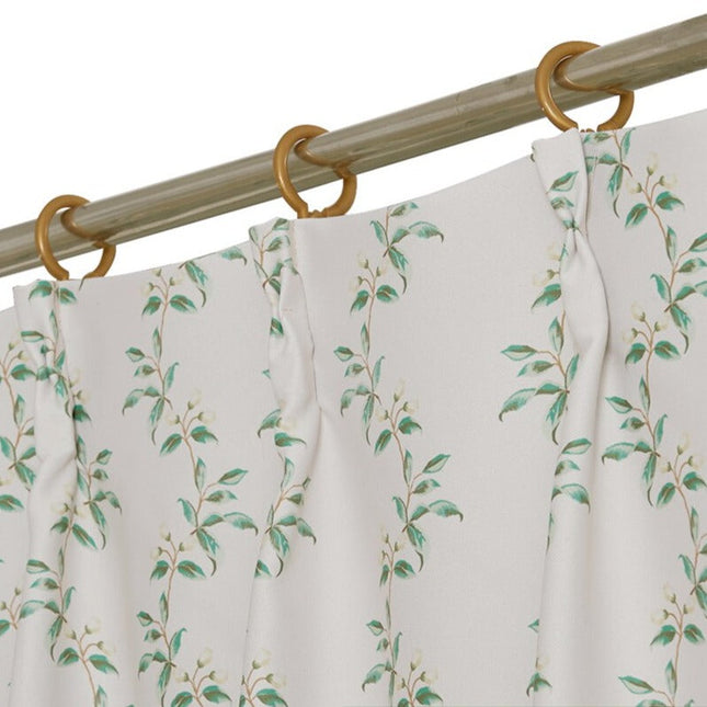 Tenda con fantasia vegetale per soggiorno