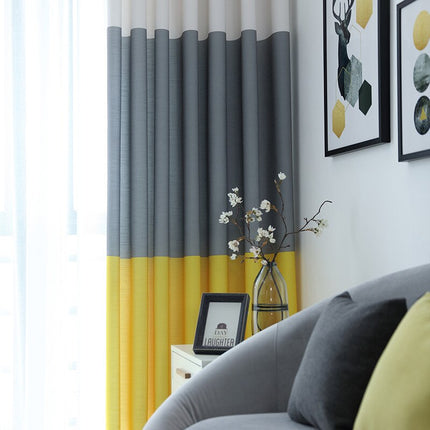 Tenda Moderna Bicolore Grigio e Giallo