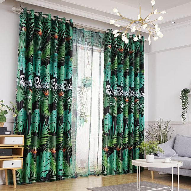 Tenda oscurante stile giungla tropicale