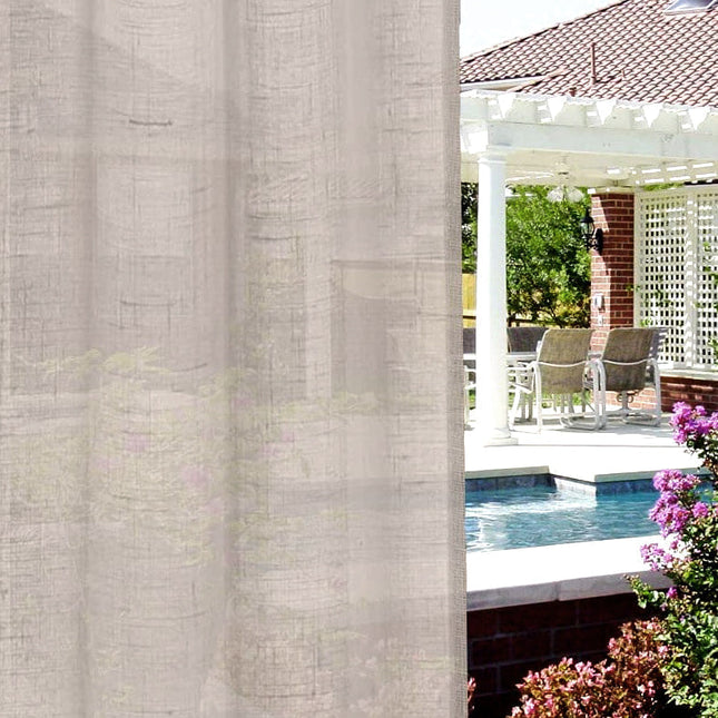 Tenda per veranda effetto lino naturale