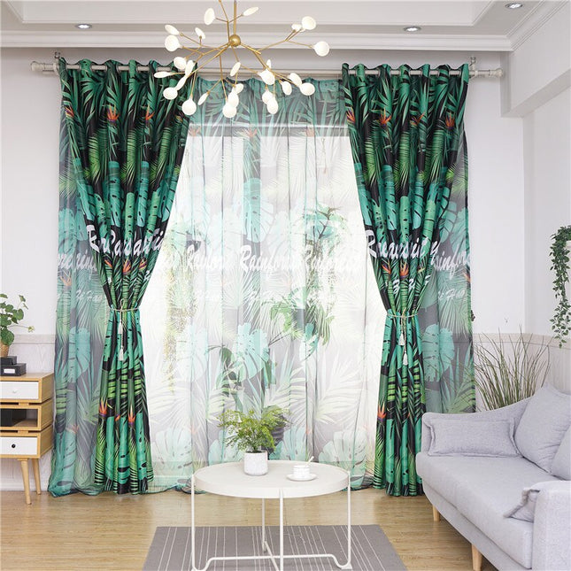 Tenda oscurante stile giungla tropicale