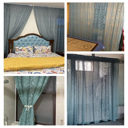 Tenda in Pizzo Stile Barocco Blu