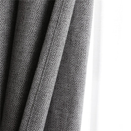 Tenda Oscurante Testurizzata Grigia con Occhielli