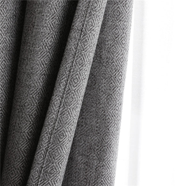 Tenda Oscurante Testurizzata Grigia con Occhielli