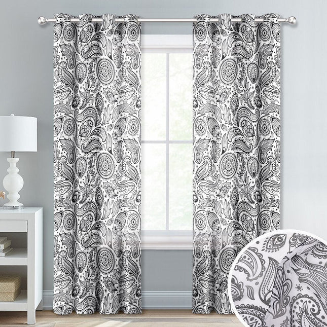 Tenda velata con elegante motivo paisley