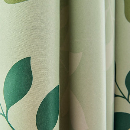 Tenda Filtrante Verde con Motivo Foglie