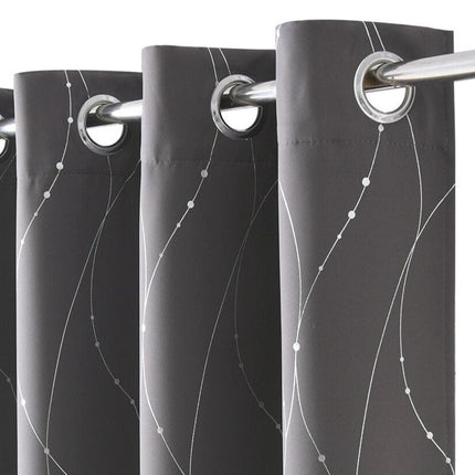 Tenda Oscurante Grigia con Linee Argentate