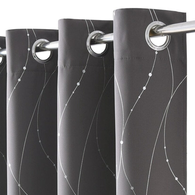 Tenda Oscurante Grigia con Linee Argentate