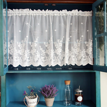 Tenda Voile Trasparente con Motivo Floreale