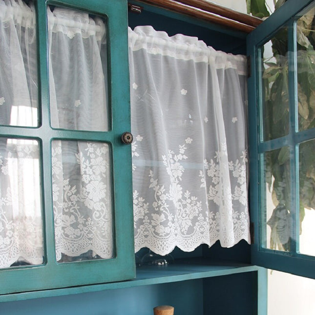 Tenda Voile Trasparente con Motivo Floreale