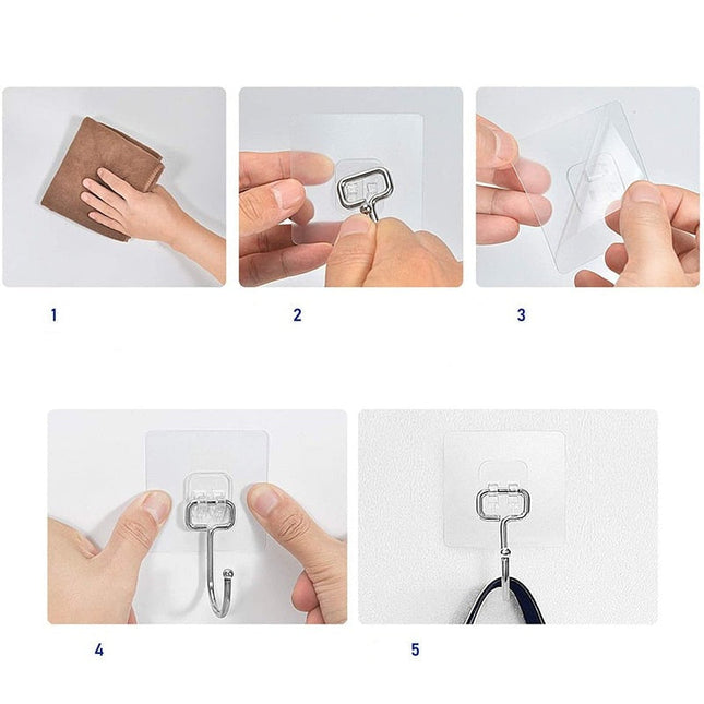 Ganci adesivi da parete multiuso robusti