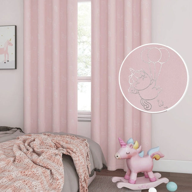 Tenda Cameretta Rosa con Unicorno Argentato