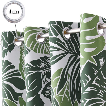 Tenda corta cucina stampa foglie tropicali