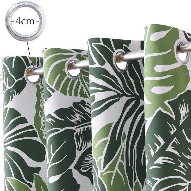 Tenda corta cucina stampa foglie tropicali