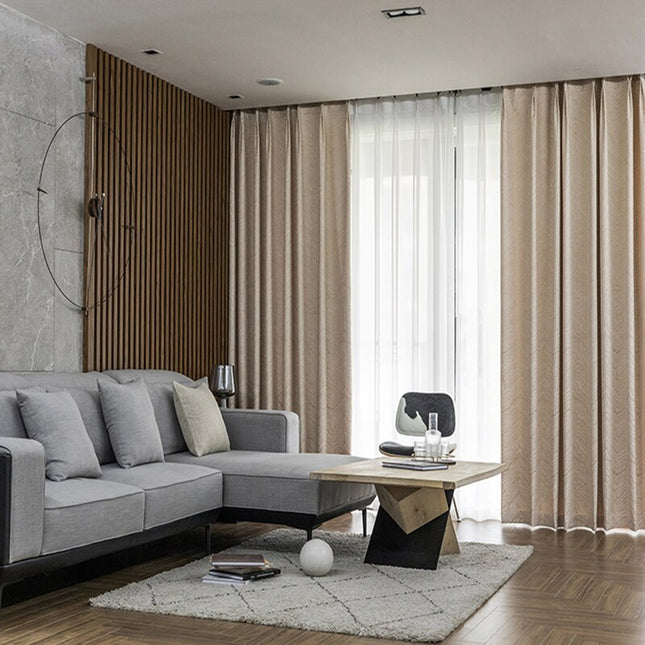 Tenda Oscurante Marrone Motivo Ondulato