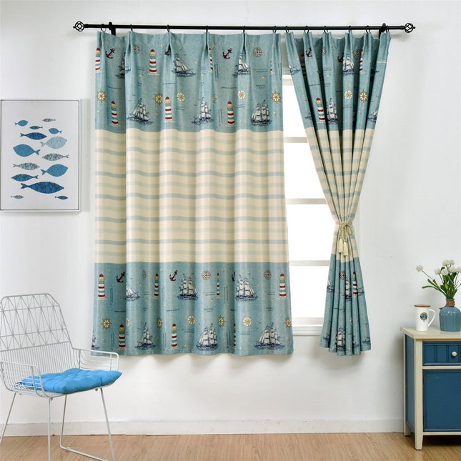Tenda per Cameretta Bambini Stile Marino