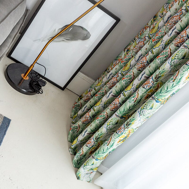 Tenda Stampa Foglie Tropicali Giungla