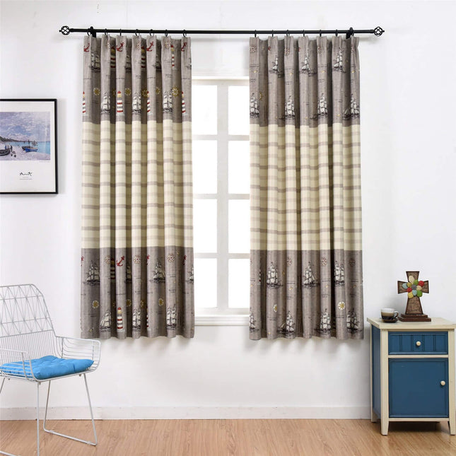 Tenda per Cameretta Bambini Stile Marino