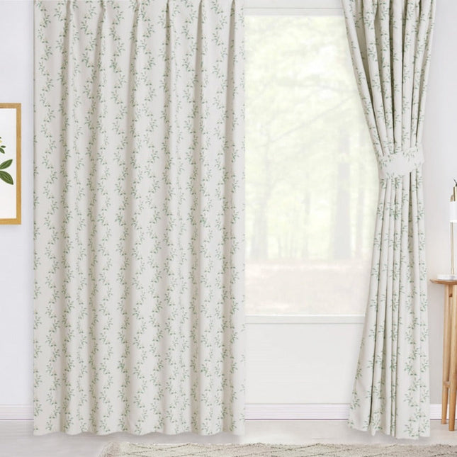 Tenda con fantasia vegetale per soggiorno