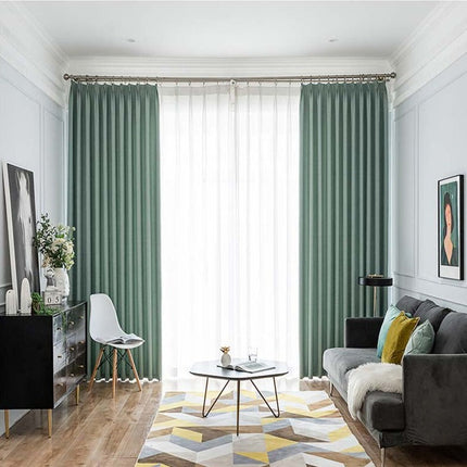 Tenda oscurante colore verde acqua