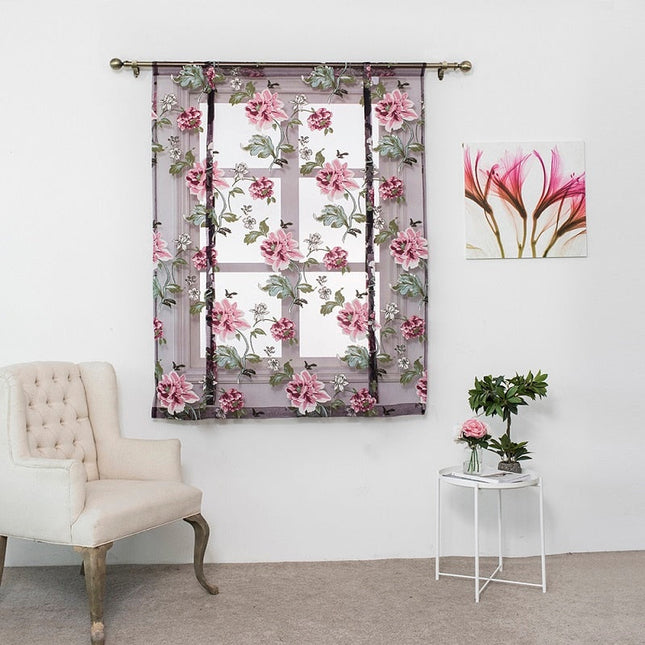 Tenda a pacchetto filtrante motivo floreale