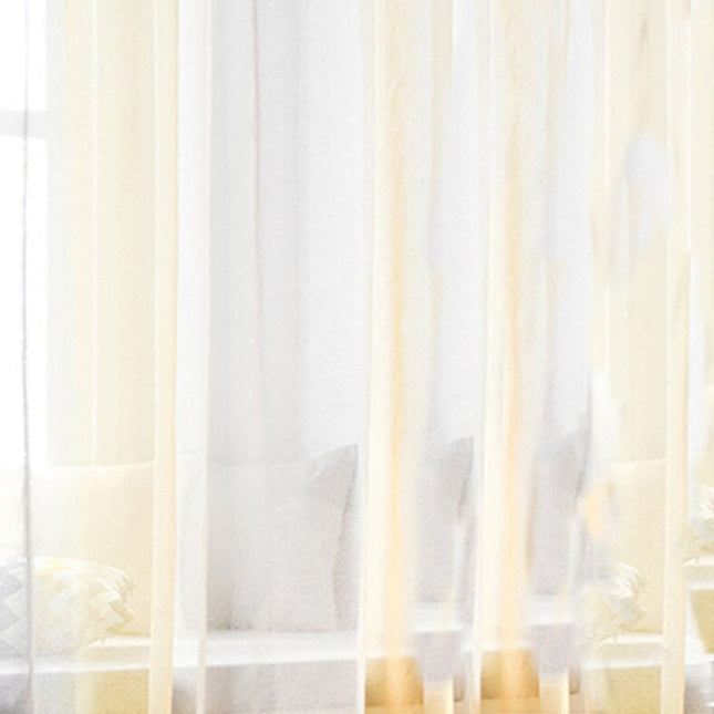 Tenda Voile Bicolore Gialla e Grigia