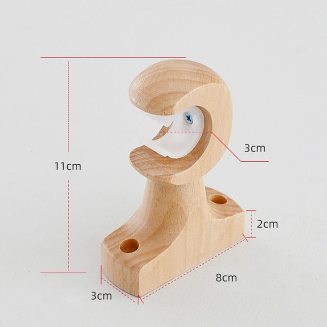 Bastone per tenda in legno naturale