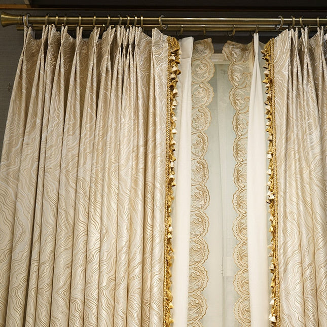 Tenda oscurante elegante stile barocco