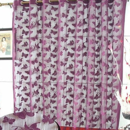 Tenda voile leggera con motivo farfalle
