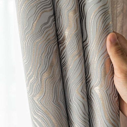 Tenda oscurante jacquard motivo argento