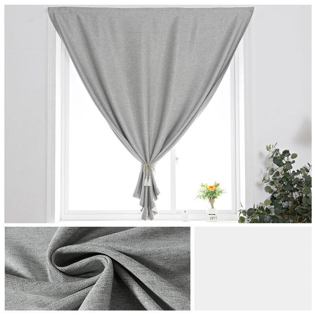 Tenda grigia con chiusura a velcro