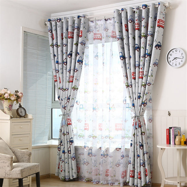 Tenda Cameretta Motivo Veicoli Colorati