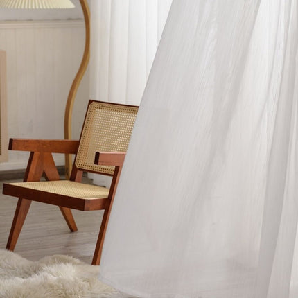 Tenda voile effetto lino per soggiorno