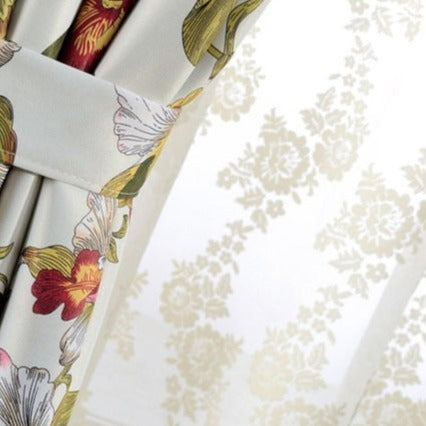 Tenda velata elegante con motivo damascato