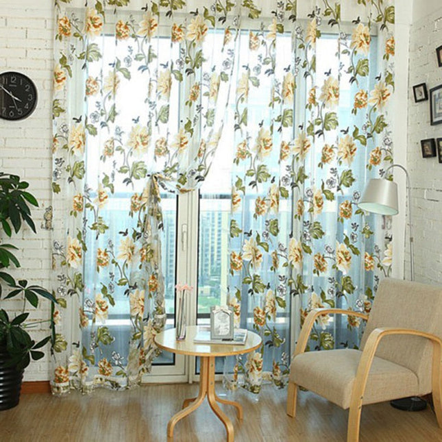 Tenda velata stampa floreale grande