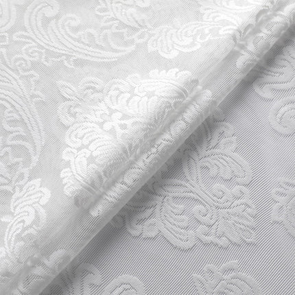 Tenda leggera bianca motivo damascato