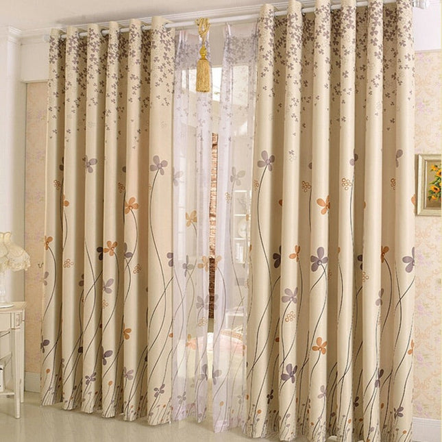 Tenda Oscurante con Stampa Fiori Stilizzati