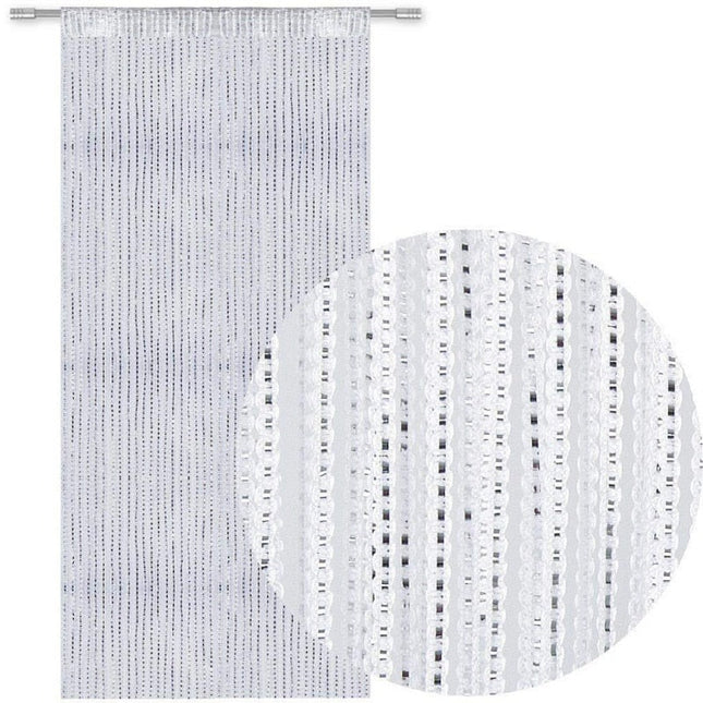 Tenda velata moderna con fili argentati