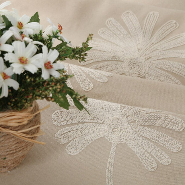 Tenda elegante ricamata motivo floreale