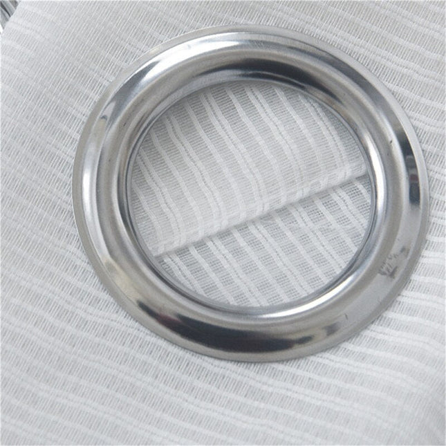 Tenda velata bianca dal tessuto testurizzato