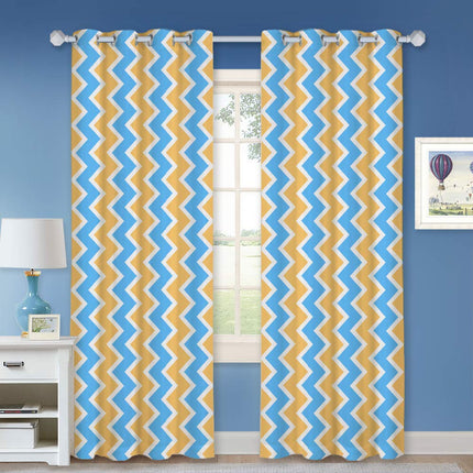 Tenda Cameretta Motivo Chevron Rosa Blu