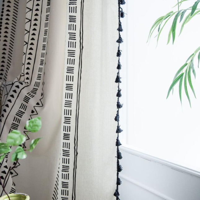 Tenda Leggera Stile Boho con Nappe