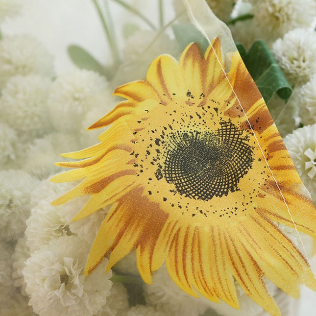 Tenda Voile Leggera con Stampa Girasoli