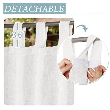 Tenda da esterno bianca effetto lino